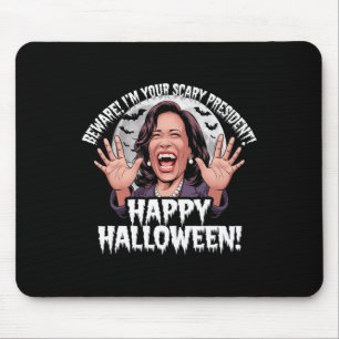Funny Kamala Harris Scary Halloween Gag President Mouse Pad