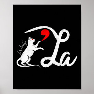 Funny Kamala Harris Tim Wheimer 2024 Cat Comma La Poster
