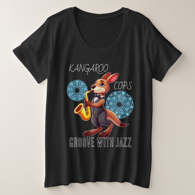 Funny kangaroo plus size T-Shirt (Design Front)
