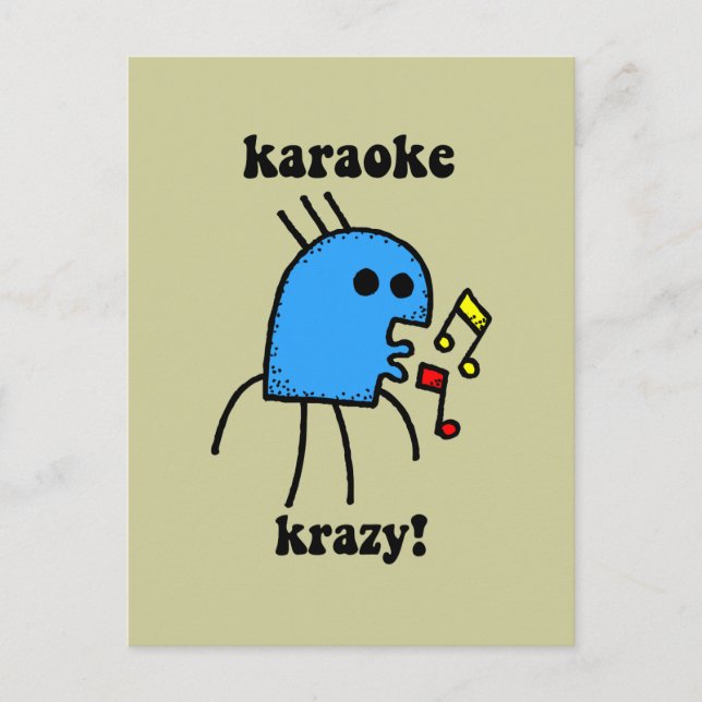 funny karaoke postcard (Front)