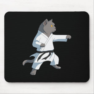 Funny Karate British Shorthair Cat Mouse Pad