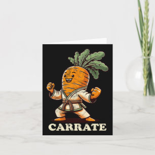 Funny Karate Carrot Carrate Karate Trainer Karate  Card