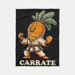 Funny Karate Carrot Carrate Karate Trainer Karate Fleece Blanket