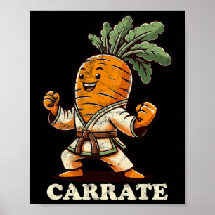 Funny Karate Carrot Carrate Karate Trainer Karate  Poster
