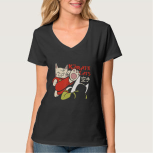 Funny Karate Cat Fighting Kitten Fighter Kitty Com T-Shirt