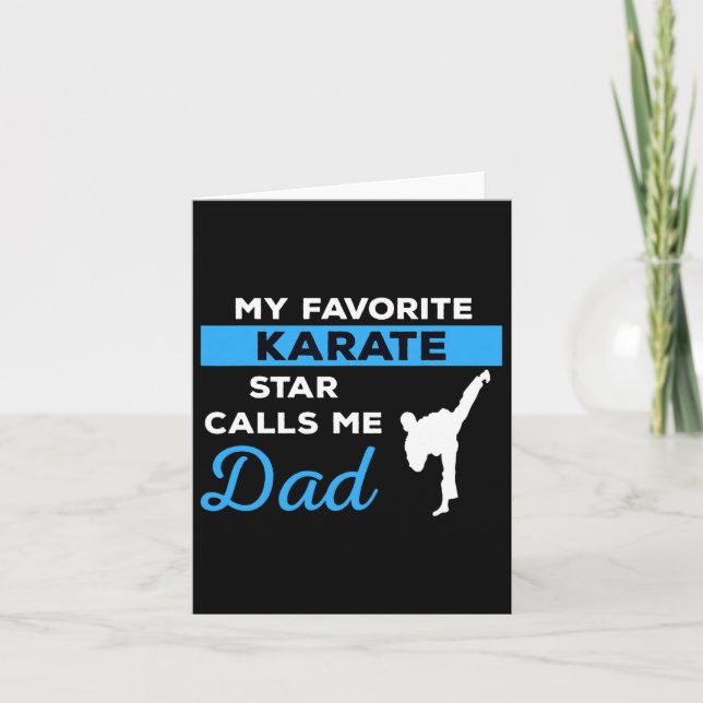 Funny Karate Dad Martial Arts Fighting Shirt Gift  Card (Front)