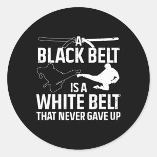 Funny Karate Design For Men Women Black Belt Marti Classic Round Sticker