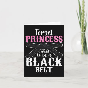 Funny Karate Design For Women Girls Black Belt Mar Card