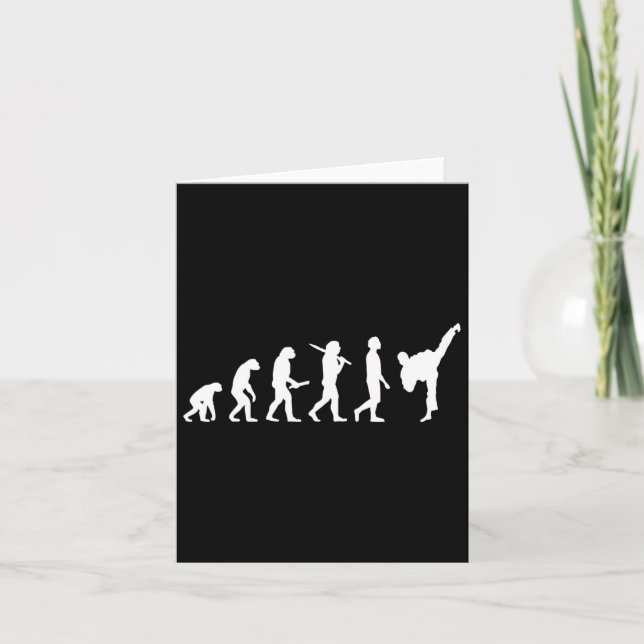 Funny Karate Evolution Gift For Martial Artists  Card (Front)