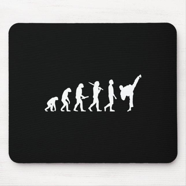 Funny Karate Evolution Gift For Martial Artists  Mouse Pad (Front)