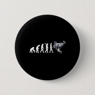 Funny Karate Evolution Martial Arts Lover Karate B 6 Cm Round Badge