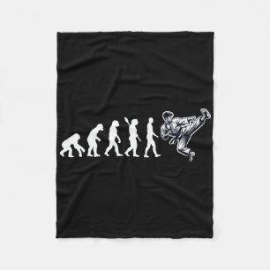 Funny Karate Evolution Martial Arts Lover Karate B Fleece Blanket