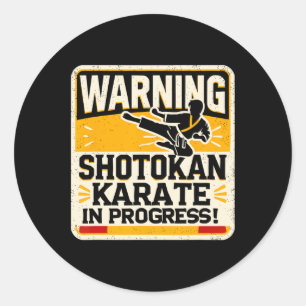 Funny Karate Fighter Martial Arts Shotokan Karatek Classic Round Sticker