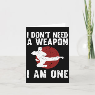 Funny Karate For Men Women Taekwondo Martial Arts  Card