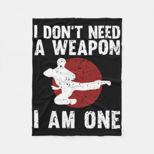 Funny Karate For Men Women Taekwondo Martial Arts Fleece Blanket