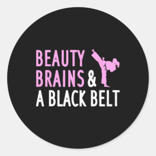 Funny Karate For Women Girl Taekwondo Martial Arts Classic Round Sticker