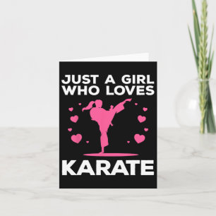 Funny Karate For Women Girls Karate Black Belt Mar Card