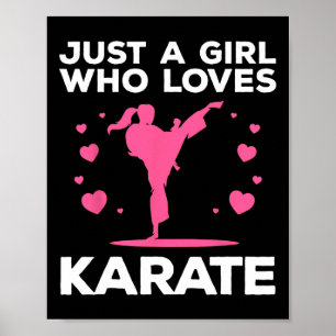 Funny Karate For Women Girls Karate Black Belt Mar Poster