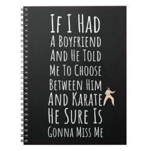 Funny Karate Gifts For Teen Girls Womens For Her Notebook