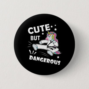 Funny Karate Girl Birthday Gift Shirt Cute But Dan 6 Cm Round Badge