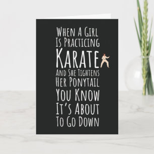 Funny Karate Girls Cards For Her Women Martial Art