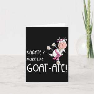 Funny Karate Goat I Karate Pun Martial Arts Card