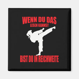 Funny Karate Kickboxing Taekwondo Girl Magnet