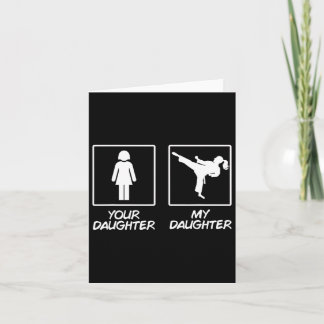 Funny Karate Mum Martial Arts Daughter Black Belt Card