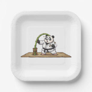 Funny Karate Panda Martial Arts Fail Paper Plate