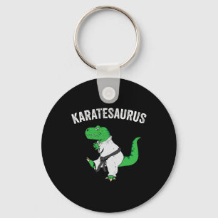 Funny Karate T Rex Dinosaur Cute Dino Martial Arts Key Ring