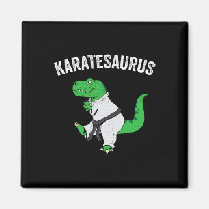 Funny Karate T Rex Dinosaur Cute Dino Martial Arts Magnet