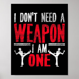 Funny Karate Taekwondo Joke Martial Arts Humor Poster
