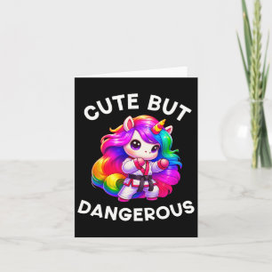 Funny Karate Unicorn Cute But Dangerous Karate Gi Card