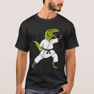 Funny Karatesaurus T-rex Dinosaur Karate Samurai D T-Shirt