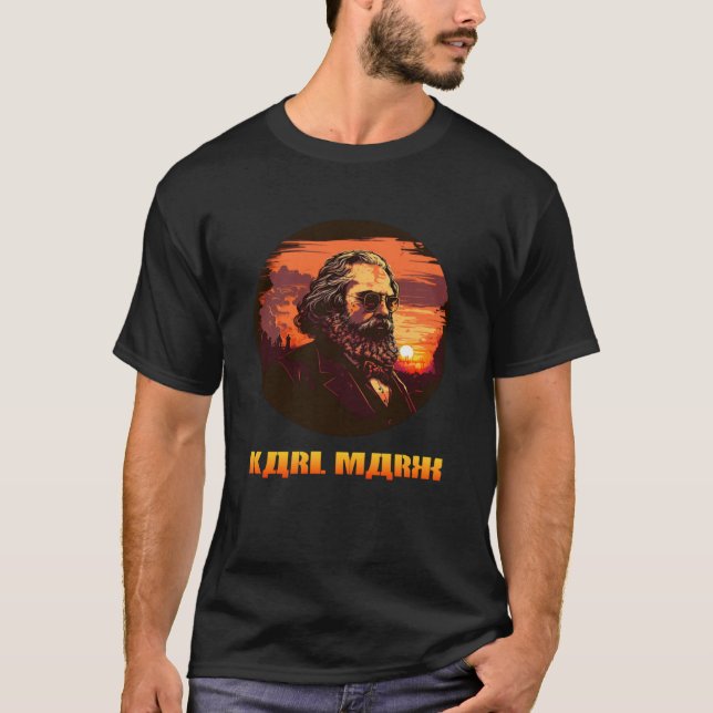 Funny Karl Marx, Socialist, Communist Pullover Hoo (Front)