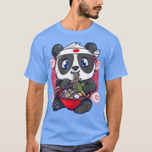 Funny Kawaii Anime Cute Panda Japanese Ramen Noodl T-Shirt