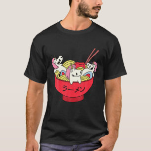 Funny Kawaii Anime Japanese Ramen Noodles Unicorn T-Shirt