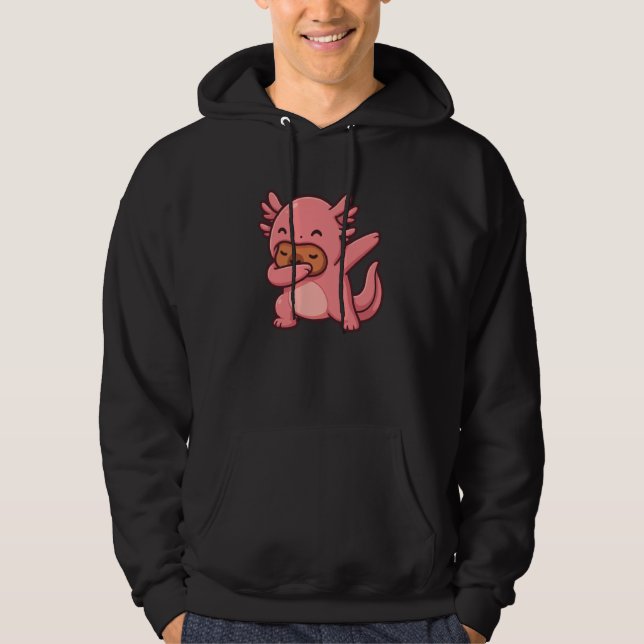 Funny Kawaii Axolotl and Capybara Lover Capybara D Hoodie (Front)