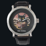 Funny Kawaii Cat Eating Ramen Noodles Cute Anime Watch<br><div class="desc">Delight ramen and anime lovers with this funny kawaii cat eating ramen noodles design! Perfect gift for Japanese food fans,  otaku,  and noodle lovers who adore cute and quirky artwork. Great for men,  women,  and teens who love instant noodles and vintage anime vibes!</div>