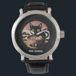 Funny Kawaii Cat Eating Ramen Noodles Cute Anime Watch<br><div class="desc">Delight ramen and anime lovers with this funny kawaii cat eating ramen noodles design! Perfect gift for Japanese food fans,  otaku,  and noodle lovers who adore cute and quirky artwork. Great for men,  women,  and teens who love instant noodles and vintage anime vibes!</div>