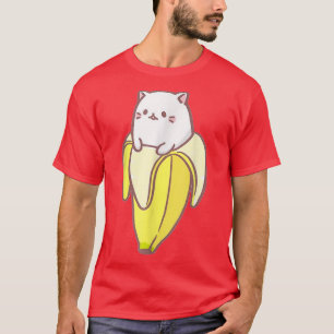 Funny Kawaii Cat in Banana Skin Cute Kitten T-Shirt