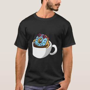 Funny Kawaii Doughnut Coffee Lover Foodie Food Pun T-Shirt