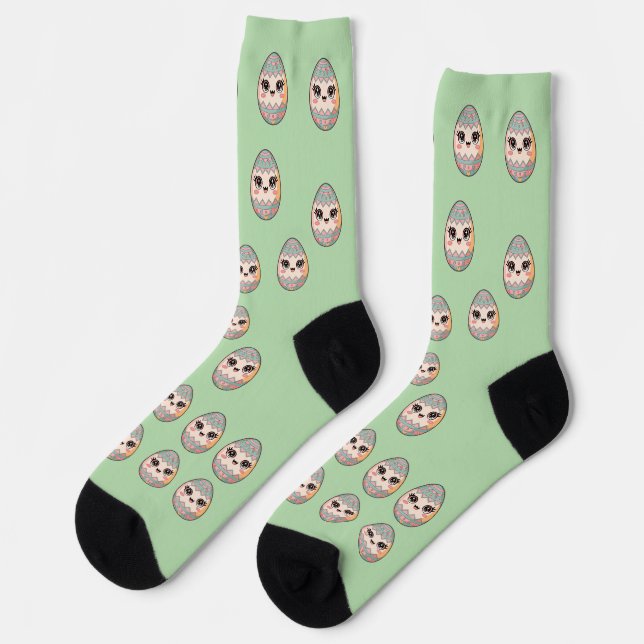 Funny Kawaii Easter Egg Socks (Left)