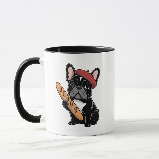 Funny Kawaii Frenchie Coffee Cup Gift for Dog Love (Left)