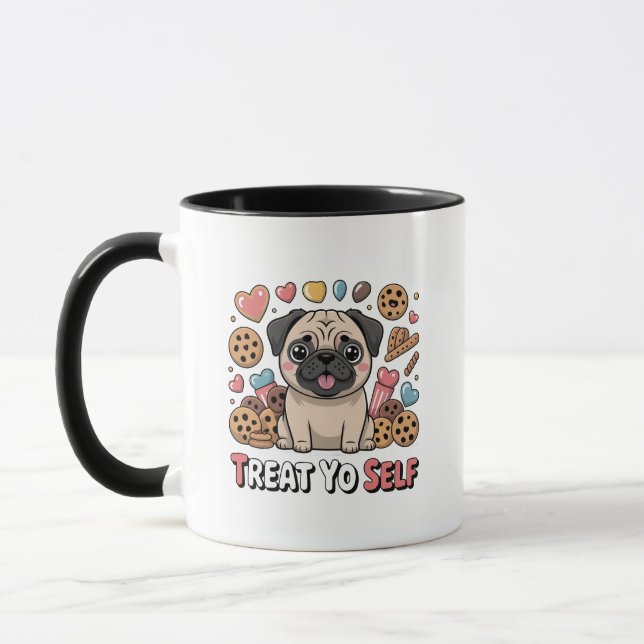 Funny Kawaii Frenchie Coffee Cup Gift for Dog Love (Left)