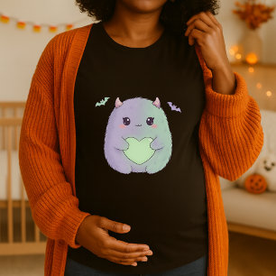 Funny Kawaii Monster Pregnancy Cute Halloween T-Shirt