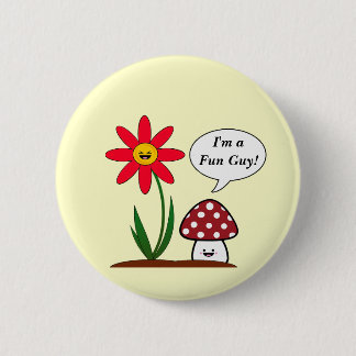 Funny Kawaii Mushroom 6 Cm Round Badge