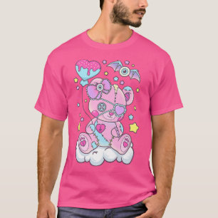 Funny Kawaii Pastel Goth Cute Creepy Bear Anime Ja T-Shirt