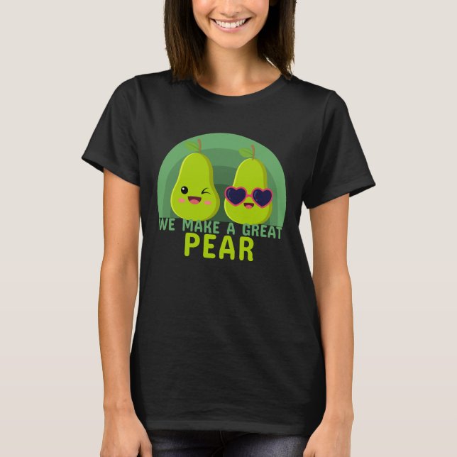 Funny Kawaii Pear Fruit T-Shirt (Front)