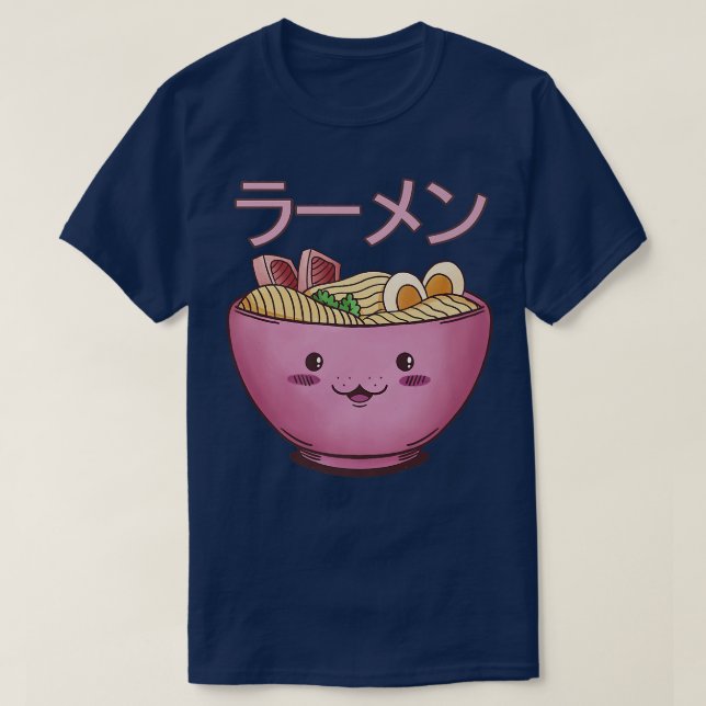Funny Kawaii Ramen Bowl Kawaii Anime Japanese Rame T-Shirt (Design Front)